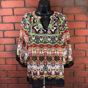 Forbidden Small Sheer Geometric Swimwear Cover‎ Up – Beach Resort